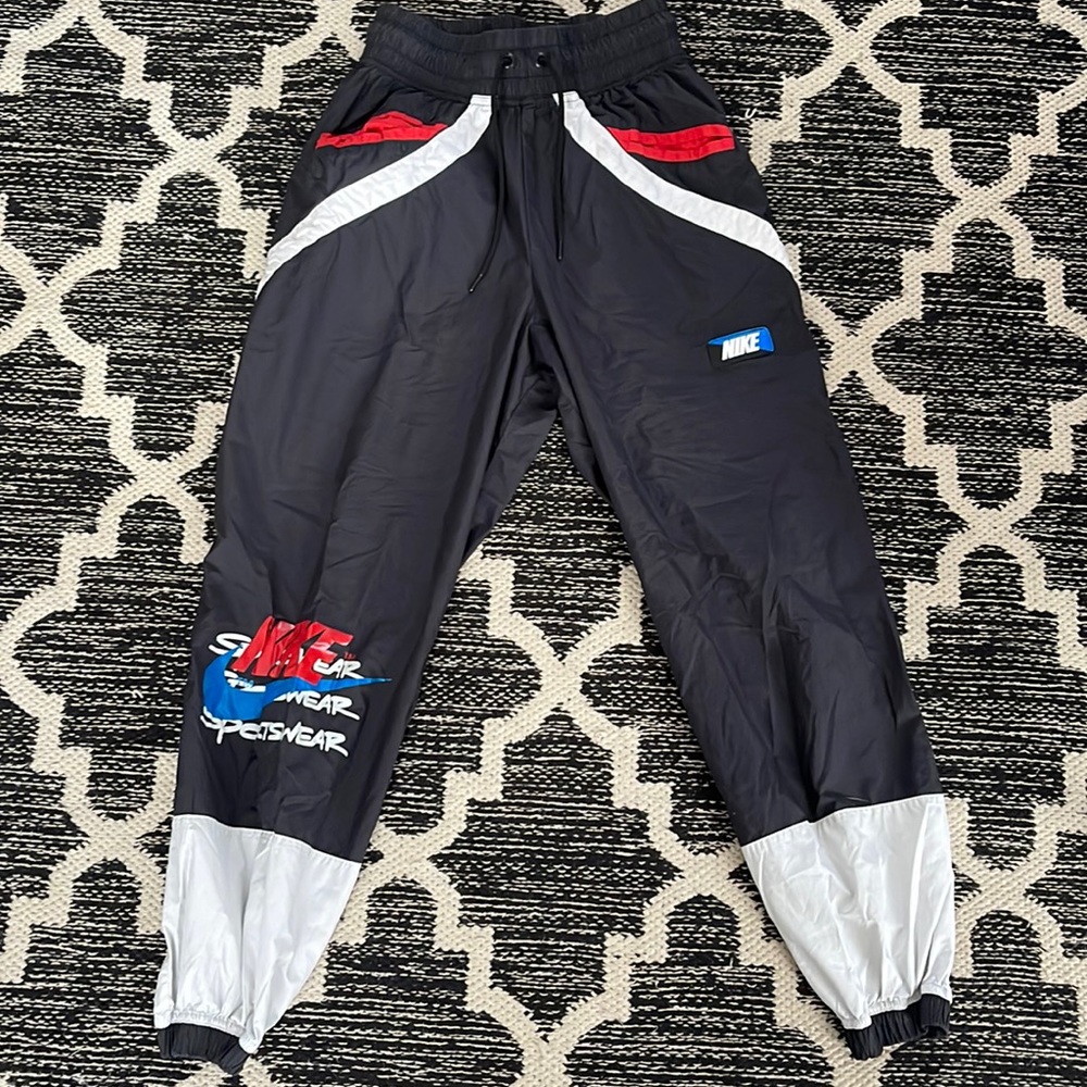 Xs Nike joggers black white and red